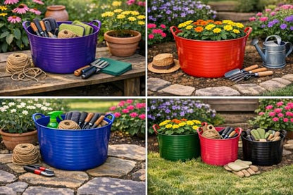 TubTrug SP15G Shallow Green Flex Tub, 15 Liter