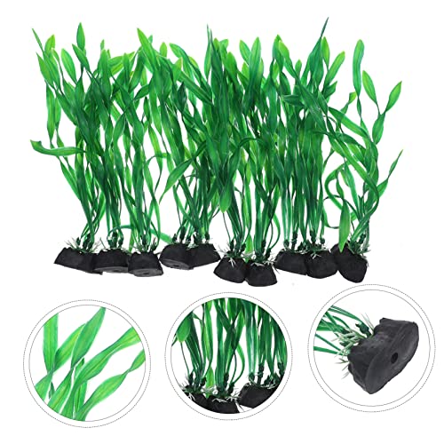 10pcs Decorative Aquarium Plants Natural-Looking Fake Grass for Fish Tank Decoration Desktop Aquarium Accessory for Enhancing Aquatic Environments