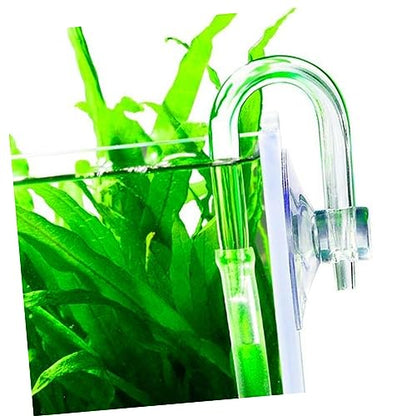 Hemobllo U-shaped Diffuser Tube for Aquarium Glass Tubing Easy to Install Carbon Dioxide Diffuser for Fish Tanks Connector Lightweight Convenient Aquarium Accessory