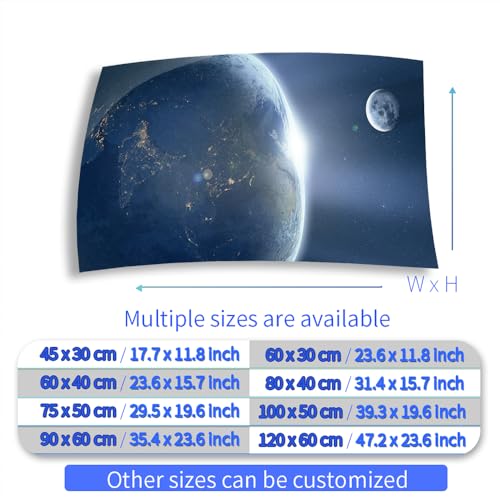Aquarium Background Stickers - Earth, Moon, Stars, Space, Self-Adhesive Fish Tank Reptile Terrarium Decor Poster (60 x 40 cm / (23.6 x 15.7 inches)) - size: 60 x 40 cm / (23.6 x 15.7 inches)