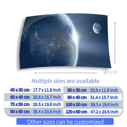 Aquarium Background Stickers - Earth, Moon, Stars, Space, Self-Adhesive Fish Tank Reptile Terrarium Decor Poster (60 x 40 cm / (23.6 x 15.7 inches)) - size: 60 x 40 cm / (23.6 x 15.7 inches)