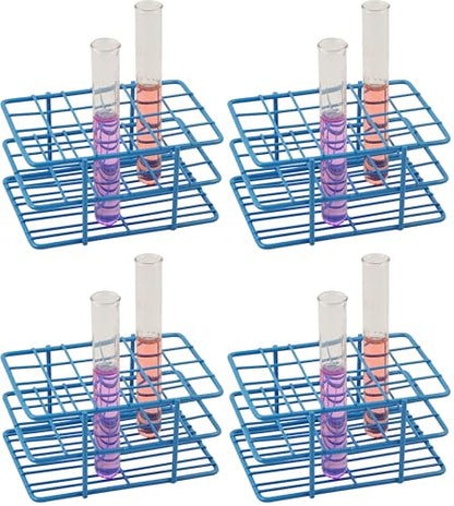 EISCO Blue Epoxy Coated Steel Wire Test Tube Rack, 24 Holes, Outer Diameter Permitted of Tubes 15-16mm or Less, 4 X 6 Format (Pack of 4) - size: Pest Repeller v.475 (Pack of 4)