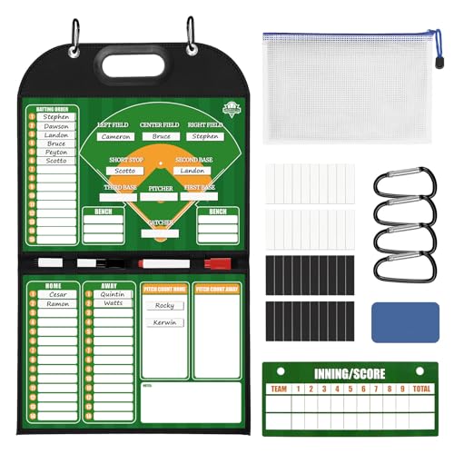 Magnetic Coaching Board Foldable Dugout Display with Carry Handle - style: Baseballl