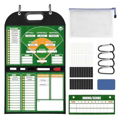 Magnetic Coaching Board Foldable Dugout Display with Carry Handle - style: Baseballl