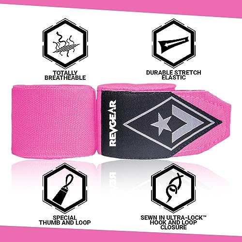 Revgear Elastic Handwraps - color: Pink
