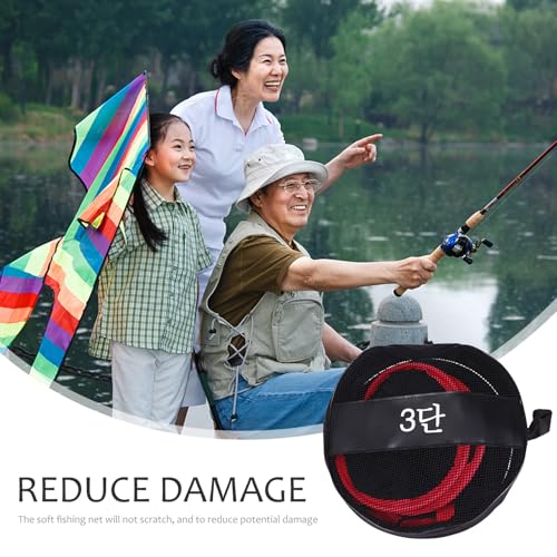 Cabilock Fishing Landing Net Nylon Mesh Foldable Portable Small Fish Guard Quick-Dry Nano Fabric for Outdoor Anglers and Freshwater Fishing Trips