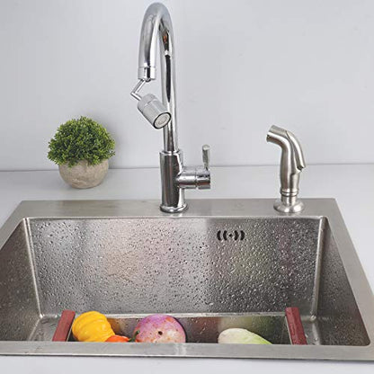 Universal Kitchen Side Sprayer Compatible with Moen Faucet, Kitchen Sink Faucet Sprayer Replacement with Quick Connector/Hose/Holder, Pull Out Sprayer Head Replacement, Easy to Install, Brushed Nickel