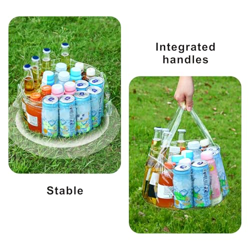 Collapsible Bucket with Handle,Multiuse Portable Wash Basin,Lightweight Foldable Water Storage Container for Camping Fishing Gardening Ice Beverage and Outdoor,4 Piece Set