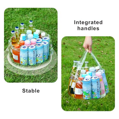 Collapsible Bucket with Handle,Multiuse Portable Wash Basin,Lightweight Foldable Water Storage Container for Camping Fishing Gardening Ice Beverage and Outdoor,4 Piece Set