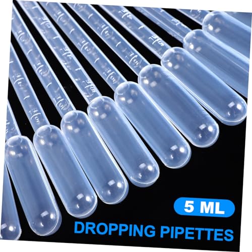 100pcs Plastic Dropper Pipettes Transfer Pipettes for Aquarium Feeding Graduated Dropping Read Scale Laboratory and Classroom Use