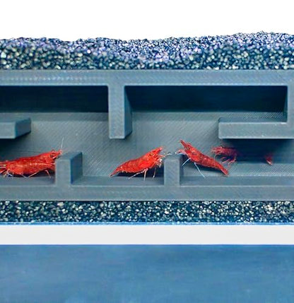Shrimp Cave Underground Maze Tunnel | Viewing Shrimp Freshwater Hide Tunnel | Aquarium Shrimp Breeding Cave Perfect for Small Shrimp, Cherry Shrimp, Dwarf Shrimp - color: Black