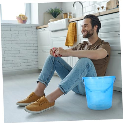 Portable Wash Bucket Handle Plastic Beach Bucket for Fishing Laundry Dorm