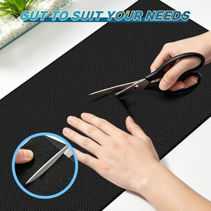 15 x 30 x 0.2 Inches Aquarium Leveling Mat, 2PCS Neoprene Non-Slip Shockproof Fish Tank Pad Waterproof Textured Surface for Uneven Surfaces Durable Fish Tank Mat with Easy-Cut Edges