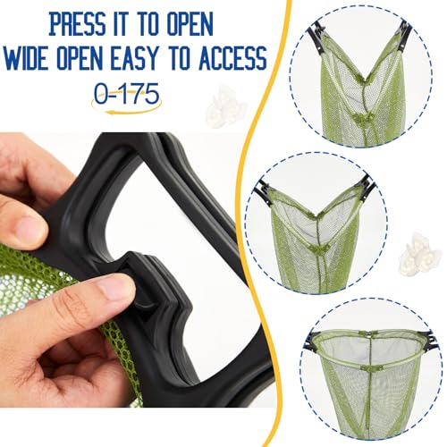 4 Pcs Lobster Clam Diving Chum Bags for Saltwater Fishing Mesh Dive Bag with Handle Lock for Fishing Clamming Diving Snorkeling Scalloping (Green)