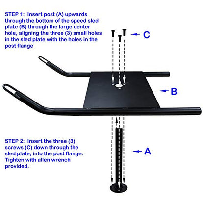 Bluedot Trading Power Running Training Speed Weight Sled Push, Pull, and Drag for Athletic Exercise and Speed Improvement, Strength & Conditioning, and Cross-Training