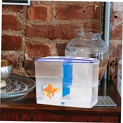 Desktop Fish Breeding Box Aquarium Isolation Tank for Betta Shrimp Fish Divider Space-Saving Design for Safe Breeding and