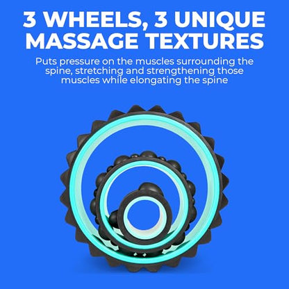 Chirp Wheel XR Acupressure Back Roller Set, 3-Pack, Mint | Acupressure Back Roller Set, Textured Foam Roller for Trigger Points, Deep Tissue Massage, 4/6/10 in - size: 3-Pack (10, 6, 4 Inch) Mint