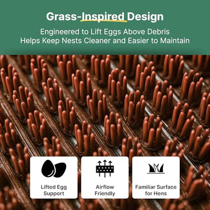 HenGear Chicken Nesting Pads, Astroturf NXT v5.2 Nesting Pads for Chicken Coop, Washable and Reusable Bedding for Clean Egg Collection, Comfortable Laying Surface for Chicken Nesting Boxes, XL - size: X-large