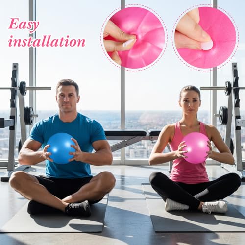 Aoriher 10 Pcs Small Pilates Ball Bulk 9 Inch Mini Yoga Ball - color: Pink,Blue