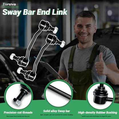 2PCS Front Stabilizer Sway Bar End Links Fit for Hyundai 2006 2007 2008 2009 2010 2011 Azera, 2006 2007 2008 2009 2010 Sonata, Compatible With Kia 2007 2008 2009 Amanti w/3.8L K80949 - size: K80949 X2