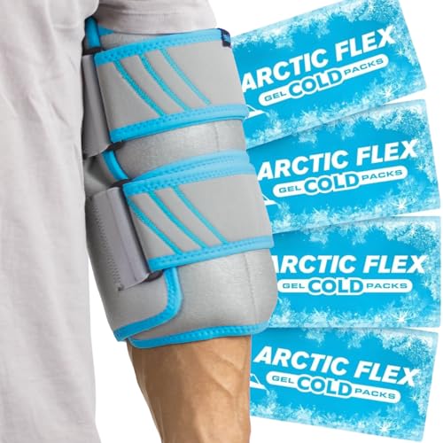 Vive Elbow Ice Pack Wrap - Ultra Cold Gel Ice Pack for Injuries Reusable | Elbow Support Compression for Cold/Hot Therapy - Adjustable for Men/Women, Sports Recovery, Arthritis, Tendonitis Pain Relief - style: Ice Pack