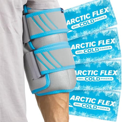 Vive Elbow Ice Pack Wrap - Ultra Cold Gel Ice Pack for Injuries Reusable | Elbow Support Compression for Cold/Hot Therapy - Adjustable for Men/Women, Sports Recovery, Arthritis, Tendonitis Pain Relief - style: Ice Pack