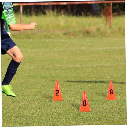 Toyvian 15pcs Plastic Numbered Training Cones Soccer Agility Markers for Basketball and Sports Practice Lightweight and Portable Numerical Identification for Drill Management