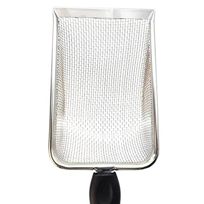 Stainless Steel Sand Scoop Fine Mesh Scooper Shovel for Terrarium Substrate, Beach Metal Detecting & Reptiles Litter