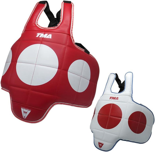 TMA Martial Arts Chest Protector Tae Kwon Do MMA Kickboxing (Reversible) - size: Small-Medium