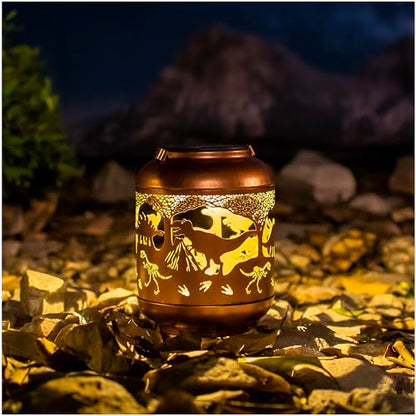 Dinosaur Solar Lanterns Outdoor Waterproof,Hanging Solar Lights Dinosaur Gifts for Women Men Metal LED Decorative Light for Yard,Patio,Lawn,Tabletop,Pathway,Landscape,Garden Decor - style: Dinosaur