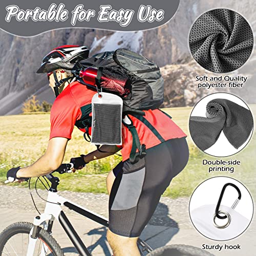 Redbaker 20 Pcs Cooling Towel Ice Towel with Bag for Neck Face, Dark Gray - color: Dark Gray