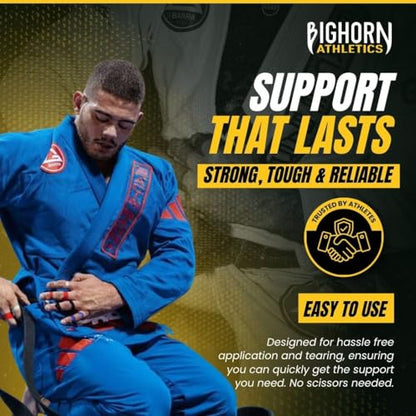 Bighorn Athletics Finger Tape, 0.3" x 45', 8 Rolls, Black/Blue/Red/White - color: Black, Blue, Red, White, size: 0.3-Inch