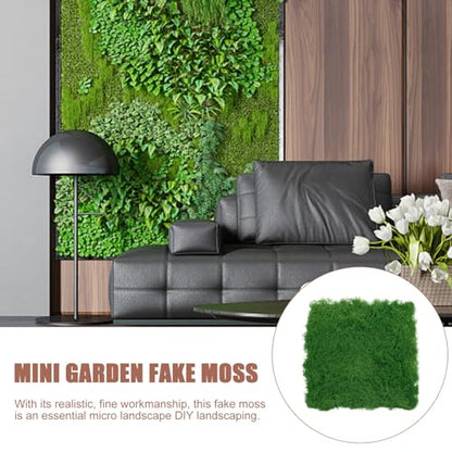 EXCEART Simulated Moss Turf Mat Realistic Artificial Moss Pad for Landscape Decoration for Bonsai Fish Tanks Garden Decor and Creative Projects