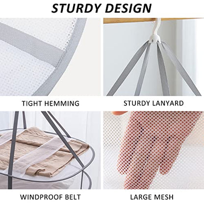 2 Pack 3-Tier Folding Mesh Clothes Hanging Dryer, Sweater Drying Rack, Large Laundry Drying Rack, Lay fold Flat Dry Hanger, Mesh Clothes Hanging Dryer - XL(3Tier)+XL(3Tier) - size: XL(3Tier)+XL(3Tier)