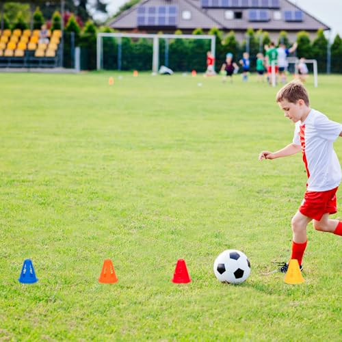 Mini Traffic Cones, Agility Training Cones Plastic Marker Cones, Small Practice Cones - style: With holes