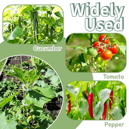 OJYUDD 200 Pcs White Plant Support Garden Clips,Secured Plastic Plant Clip,Tomato Vine Clips,Climbing Plant Support Clips for Flower Vine Twine Orchid
