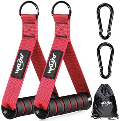 Exercise Handles, Cable Machine Handles for Gym Cable Attachments Training - color: Red