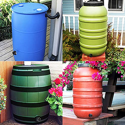 2 PCS Rain Barrel Bulkhead Fitting kit with Plugs and Hole Saw Tool, 1/2 Inch PVC Spigot Connector Kit for Rain Barrels Water Tanks Pools Aquariums Tubs (Bulkhead 1/2 Inch) - size: 1/2 Inch (Diameter 20mm)