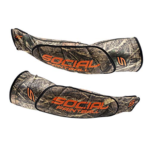 Social Paintball SMPL Arm & Elbow Pads Protection, Hunter Camo - size: X-Small-Small