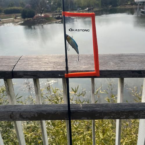 Clear PVC Fishing Lure Wraps 4/10 Pack See-through Lure Covers Durable Fishing Hook Bait Storage Protectors Keeps Children, Pets and Fishermen from Sharp Hook 2 Size (4Pcs(2M+2L), Orange)