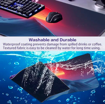 Mountain Top Scenery Mouse Pad Sunset Mountain Computer Decorative Desk Pad | The Surface Of The Mouse Pad Is Designed With Fiber Woven Material, And The Base Is Made Of Natural Anti Slip Rubber. - color: Beautiful Mountain Peaks