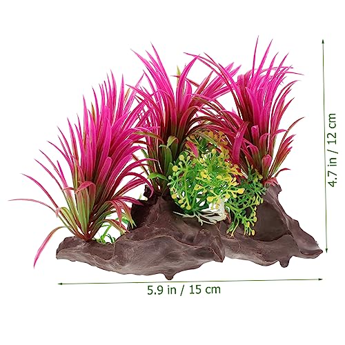 GALPADA Desktop Aquarium Grass Decor Artificial Water Grass for Fish Tank Decoration Premium Simulation Aquatic Plant Accessory for Use