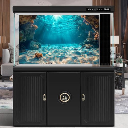 Under The Sea Tropical Seabed Aquarium Background Underwater Coral Reef Ocean Floor Fish Tank Background Stunning Sunray Crystal Clear Undersea Cave Sands Reptile Tank Terrarium Backgrounds 48x18in