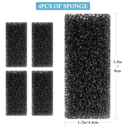 4PCS Replacement Aquarium Biochemical Sponge for 8W Aquarium Filter, Aquarium Filter Sponges for Replacement