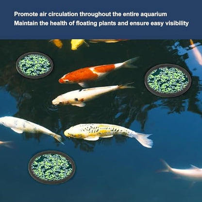 Aquarium Feeding Ring Set, 5 Sizes, EVA Foam, Prevents Food, Promotes Water Circulation, Ideal for Fish, Turtles, Plants (10pcs Black)
