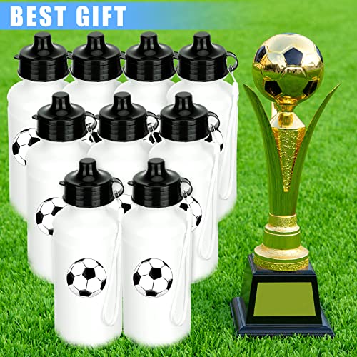 Zubebe 36 Pcs Sports Water Bottles Squeeze Bulk 21 oz | Reusable Plastic Water Bottles with Carry Strap, Back to School Supplies Summer Team Gifts for Students Travel Hiking Cycling - color: White