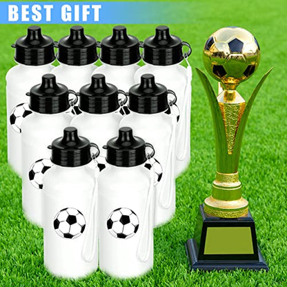 Zubebe 36 Pcs Sports Water Bottles Squeeze Bulk 21 oz | Reusable Plastic Water Bottles with Carry Strap, Back to School Supplies Summer Team Gifts for Students Travel Hiking Cycling - color: White