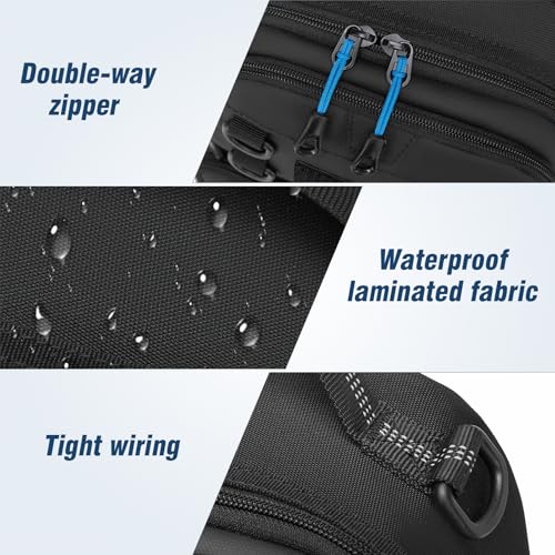 Fishing Bag with Tackle Boxes, Lightweight Fishing Sling Pack,Convertible Tackle Bag with Rod & Beverage Holder, Fishing Gear with Lures, Pliers, Lip Gripper, Fish Gifts for Men, Black