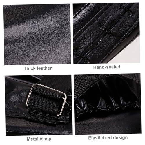 Boxing Pads Mitts, Leather Curved Focus Boxing Gloves, Shock-Resistant Thickened Punching Mitts, Taekwondo Equipment for Fighting or Striking Practice