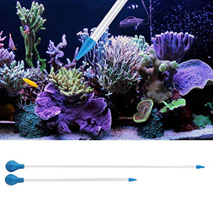 Ejoyous Futter Pipette Aquarium 60cm 40cm, 2 Stck Futterrohr Aquarium Acryl Wasserwechsler Pipette Feeder Wiederverwendbar Ftterungsrhrchen, fr Fischen Riffanemonen Brine Shrimp